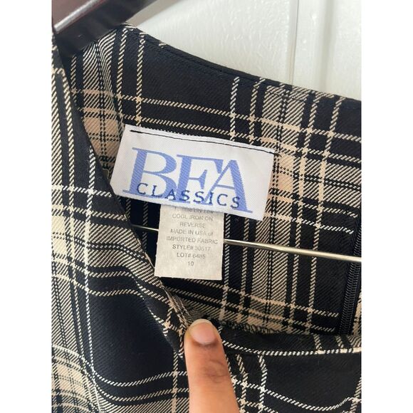 BFA Classics Women's Comfort Sleeveless Plaid Midi Dress Size 10 - Picture 5 of 8
